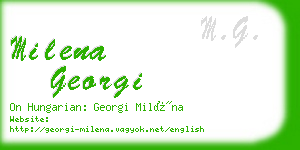 milena georgi business card